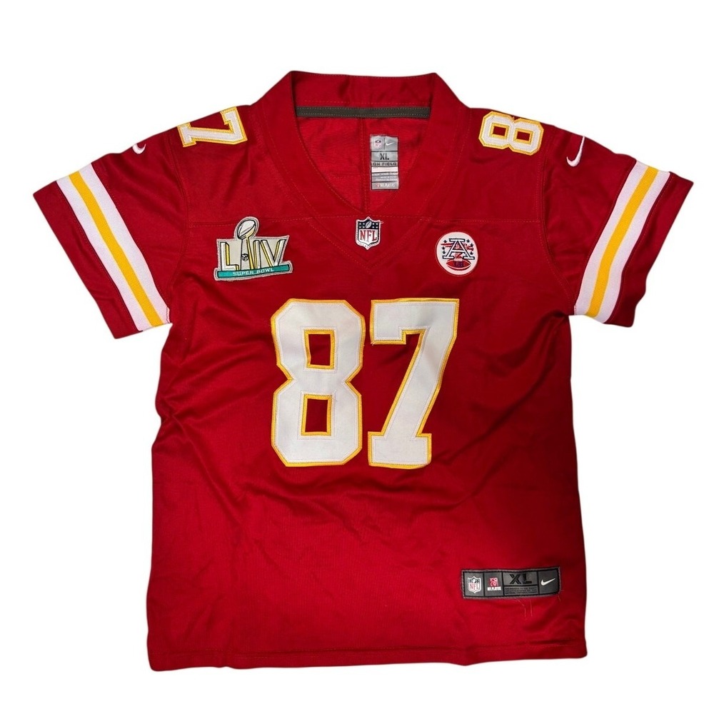Nike Kansas City Chiefs Travis Kelce 87 Super Bowl LIV Jersey Youth XL Red